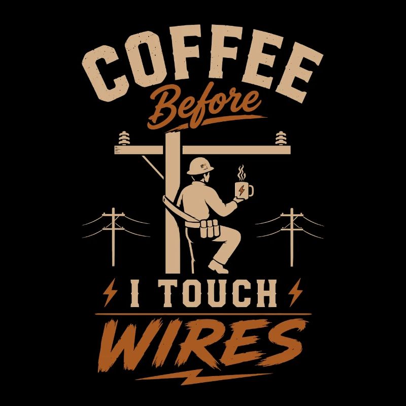 Café avant de toucher les câbles