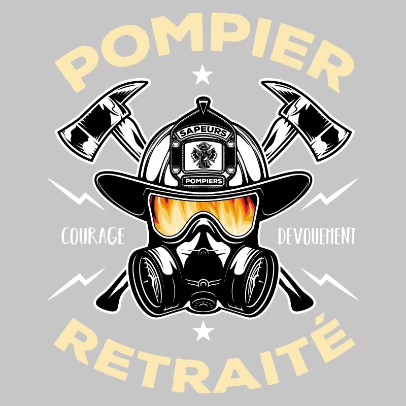 Pompier retraité Courage Dévouement Cadeau pompier