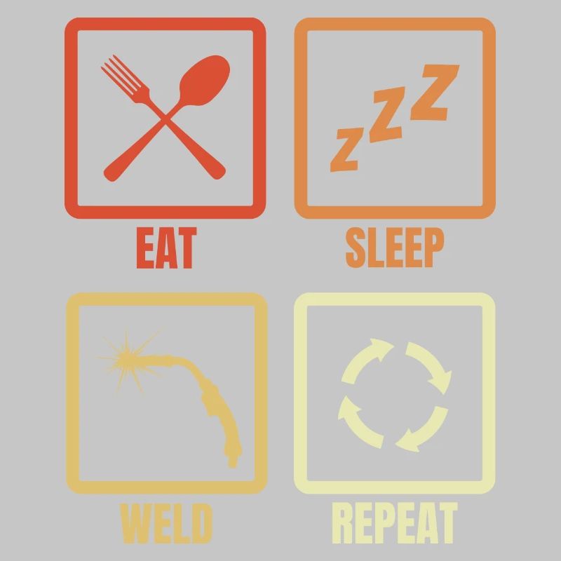 Manger Sommeil Soudure Répéter