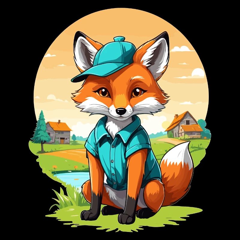 Fuchs mit Mütze