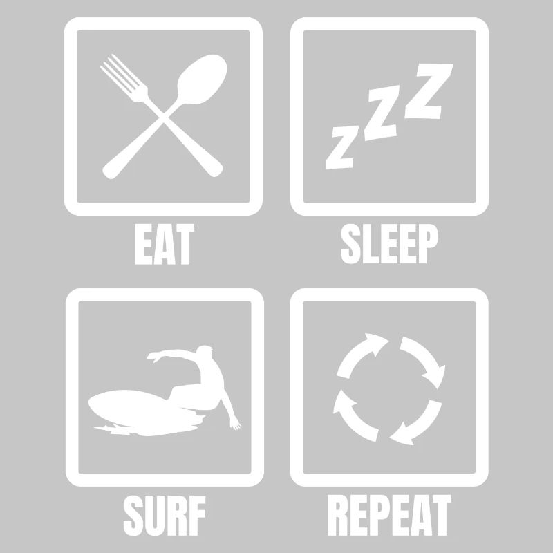 Manger, dormir, surfer, répéter