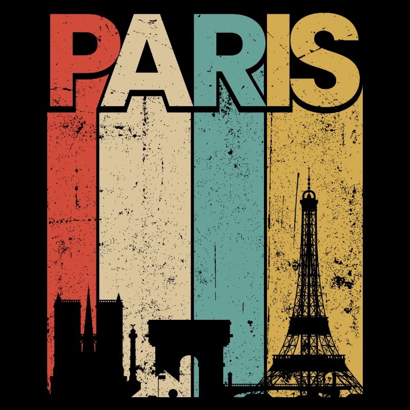 Paris Vintage Sunset Stripes