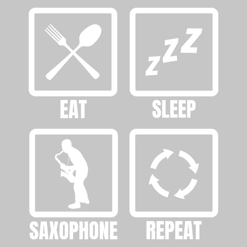 Saxophone Manger Sommeil Répéter