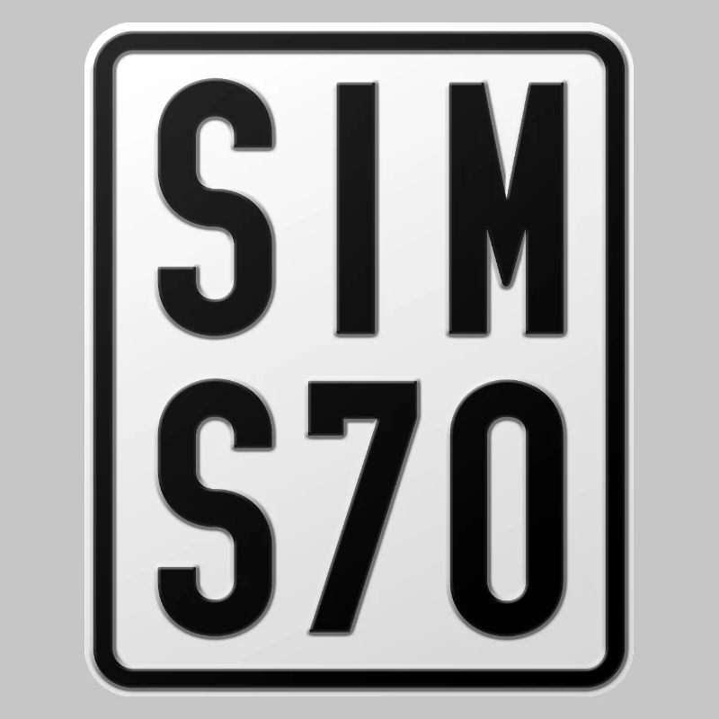 Plaque d’immatriculation du cyclomoteur Simson S70