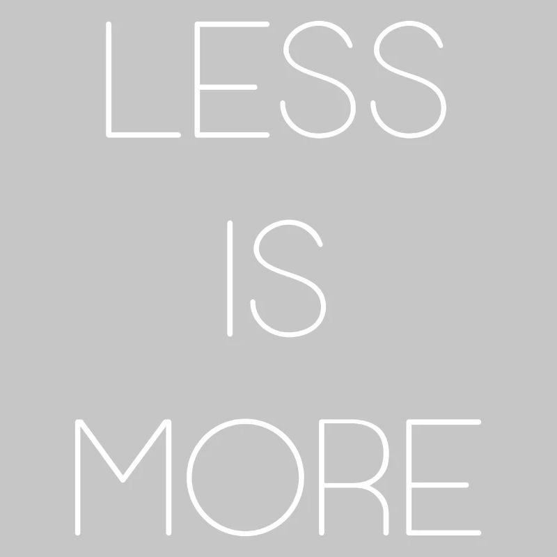 Moins, c’est plus