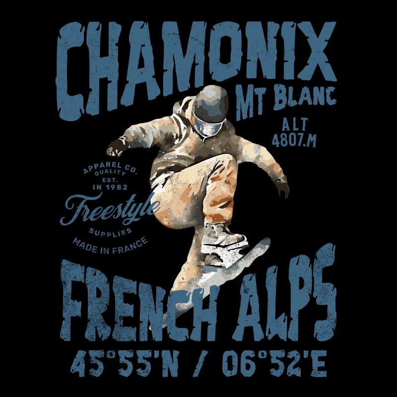 Design Skateboard Mountain Alpine Skiing