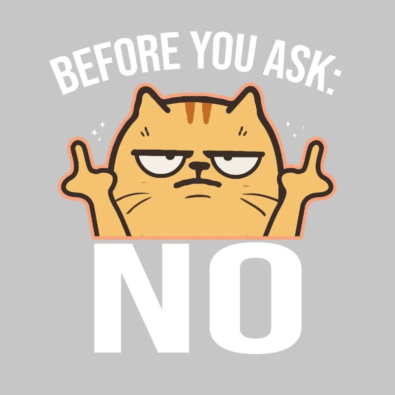 Freche Katze mit Mittelfinger NEIN