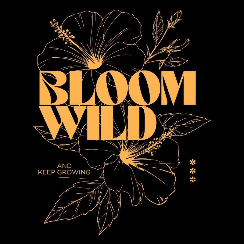 Bloom Wild Floral Typography Design