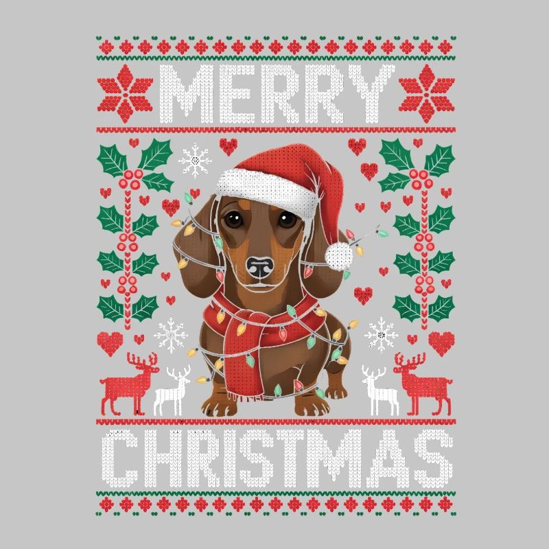 Teckel drôle Noël Teckel Cadeau