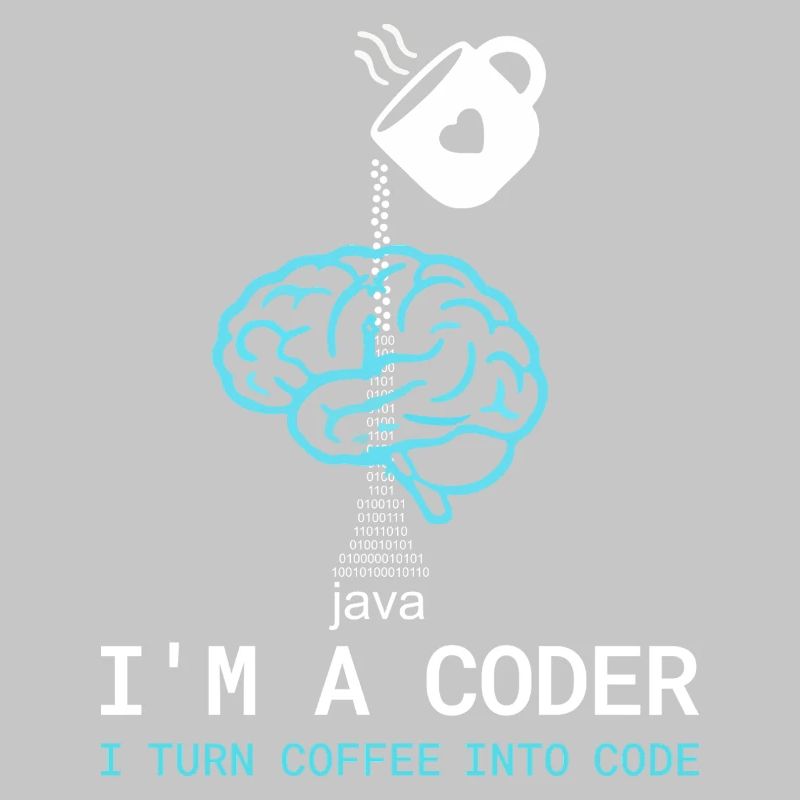 Coder T-Shirt: Coffee into Code – Nerdy Programmie