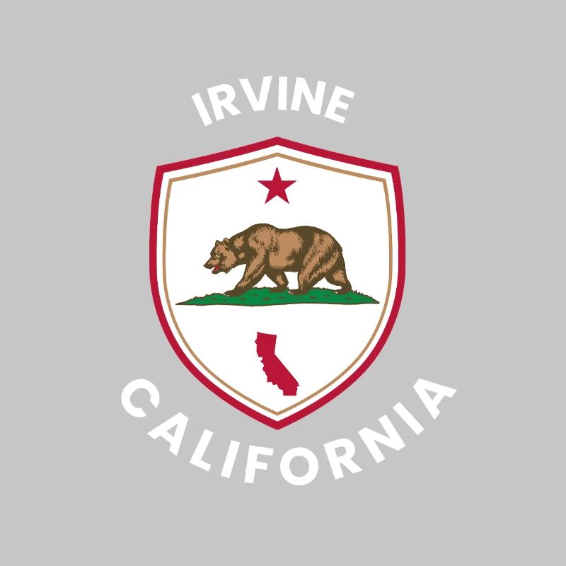 Irvine CA Bear Shield Emblem