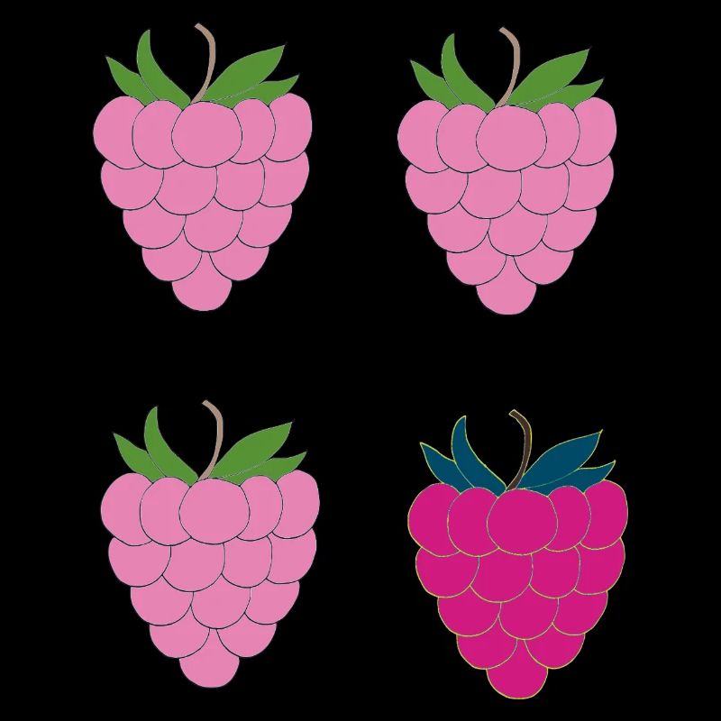 Double Raspberry Pop Art