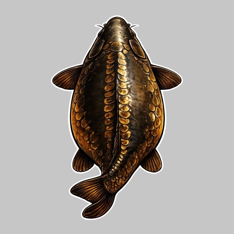Top View Mirror Carp – Golden Scale Design