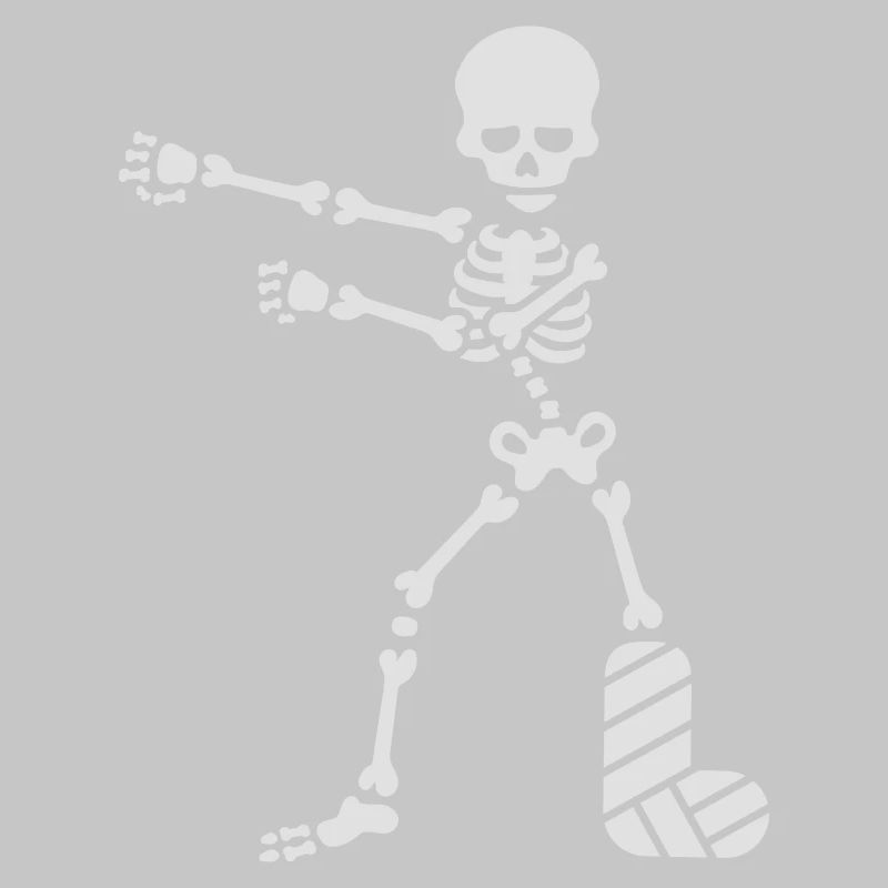 Broken leg plaster floss dance flossing skeleton
