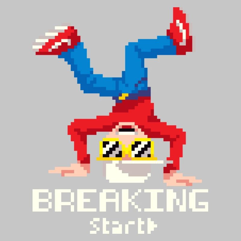 Pixel Breakdance B-Boy | Hip Hop rétro 8-bit