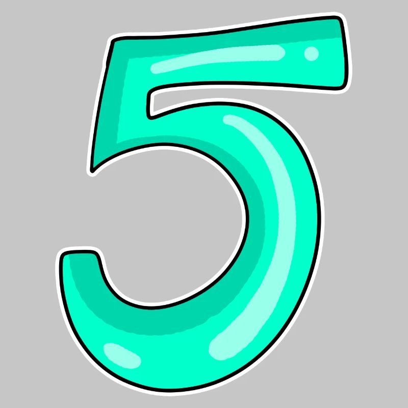 5 Motif de numéro de numéro