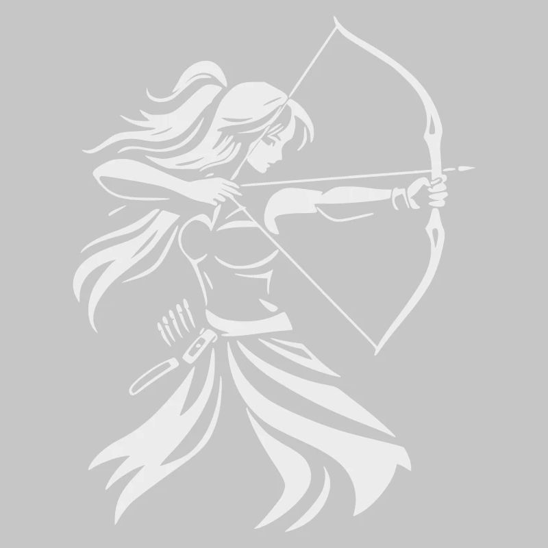 Silhouette d’archer avec arc