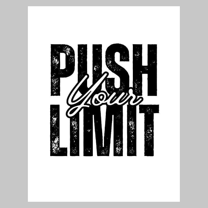 Motivational text design with strong typography