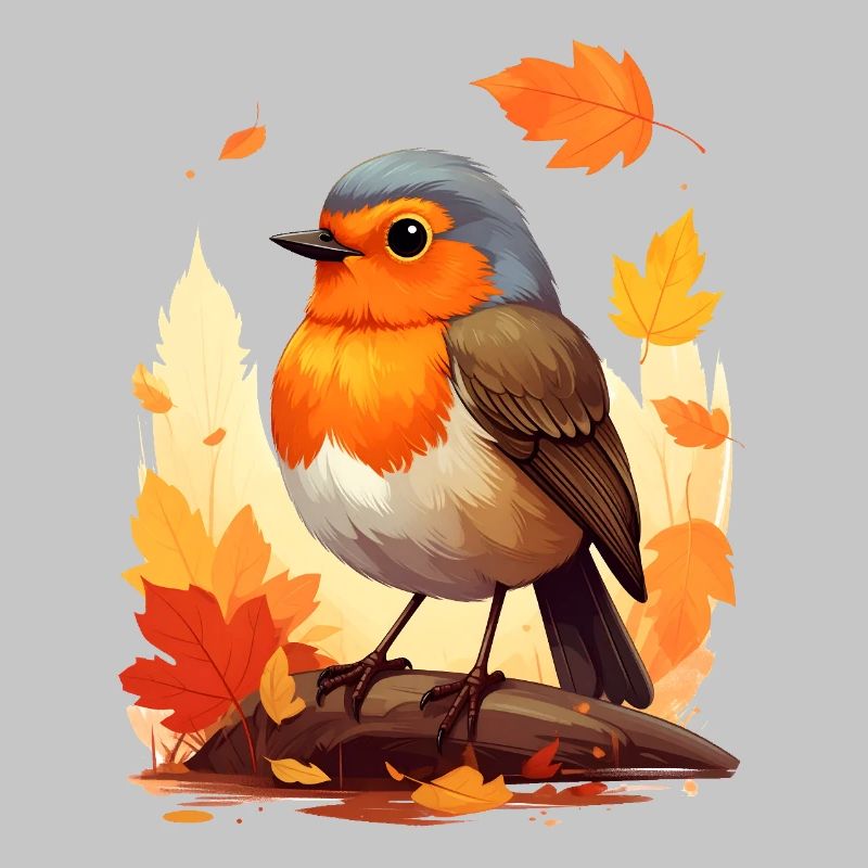 Rotkehlchen im Herbst