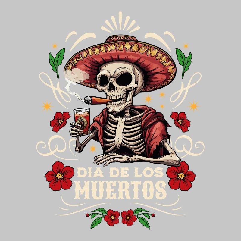 Dia De Los Muertos Skull Skull Tequilla