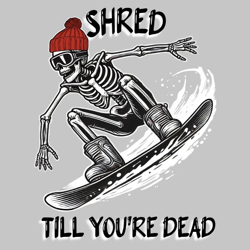 Skeleton Snowboarder