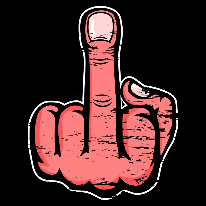 Middle Finger Stinky Finger Design Pink used