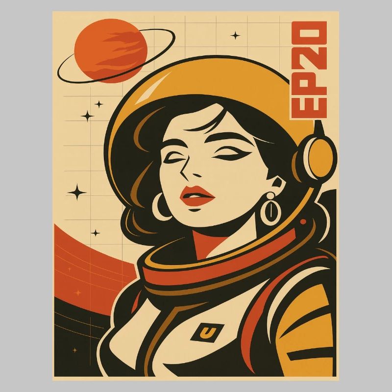 Astronaut Retro Space Comic