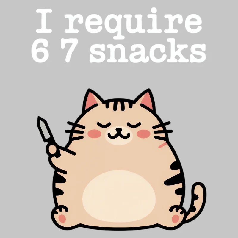 6-7 Internet Meme 6 7 Snack Katze