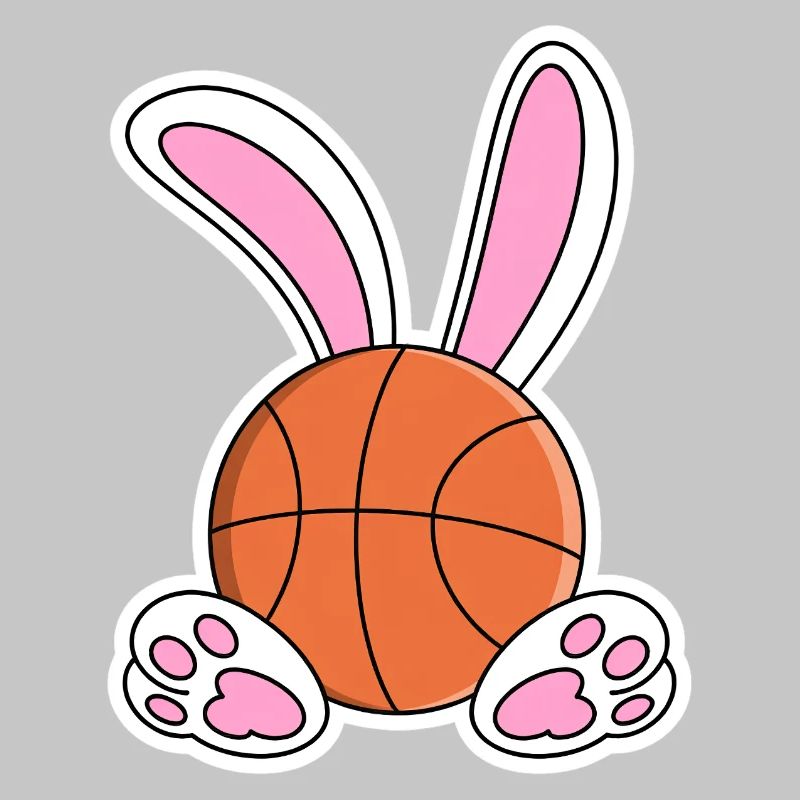 Design de lapins de basket de Pâques