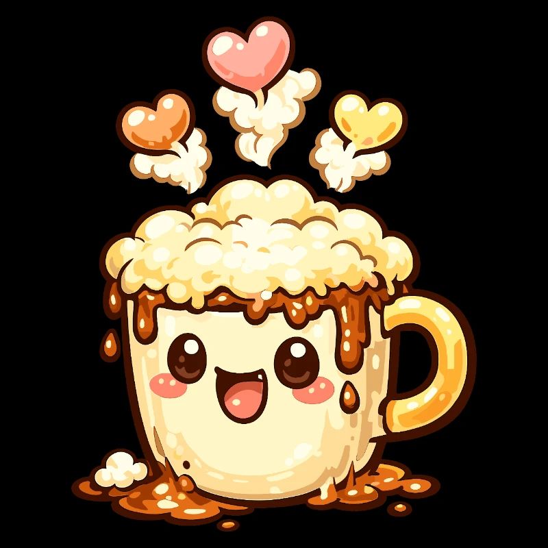 Kaffeelächeln Latte Mug Herz