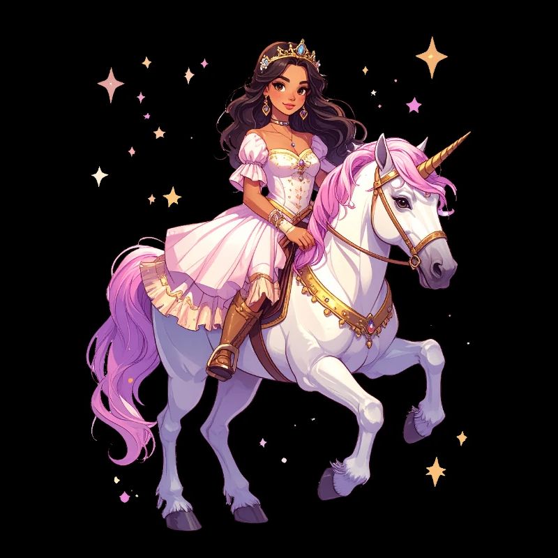 Prinzession auf einem Einhorn