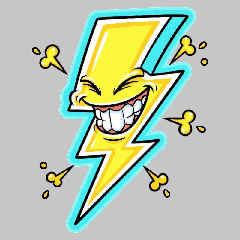 Laughing Lightning Cartoon