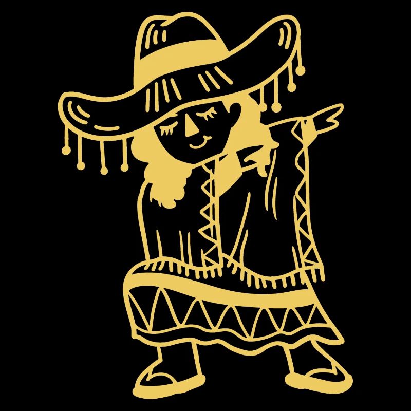 Dabbing Mexikanisches Mädchen Cinco De Mayo