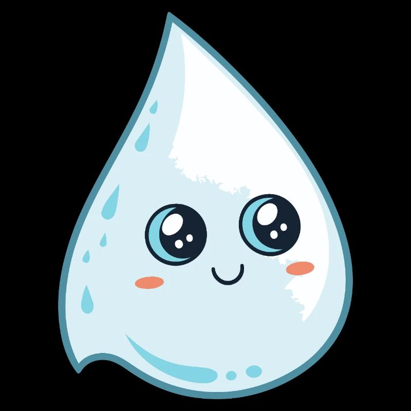 Goutte kawaii lumineuse