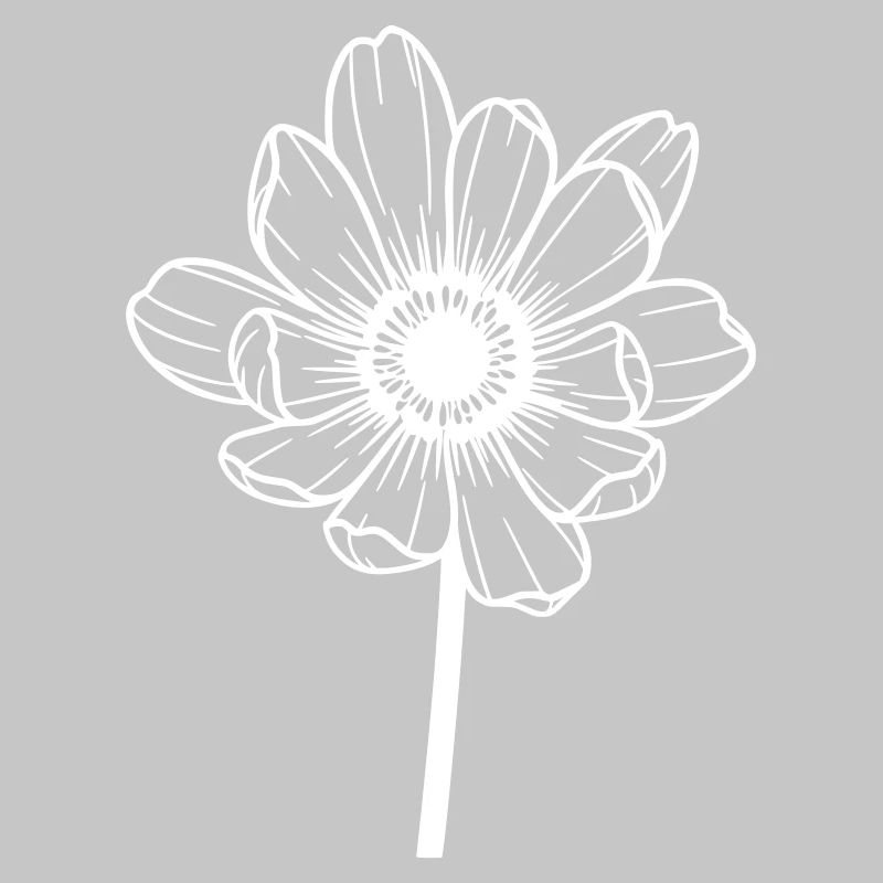 Fleur blanche graphique