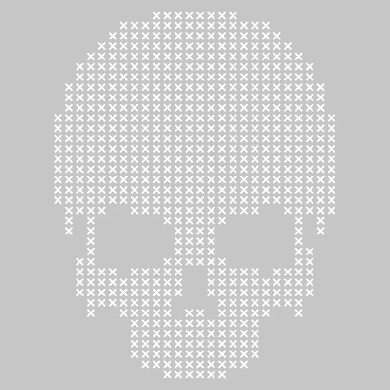 Geometric Skull Stitches Dotwork