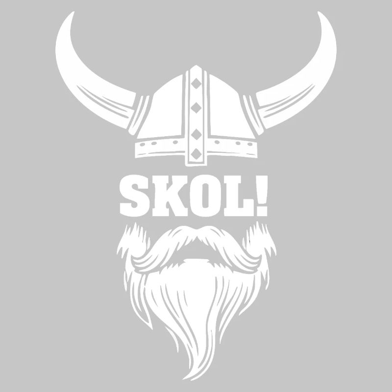Wikinger-Skol Hornhelm-Bart-Maskottchen