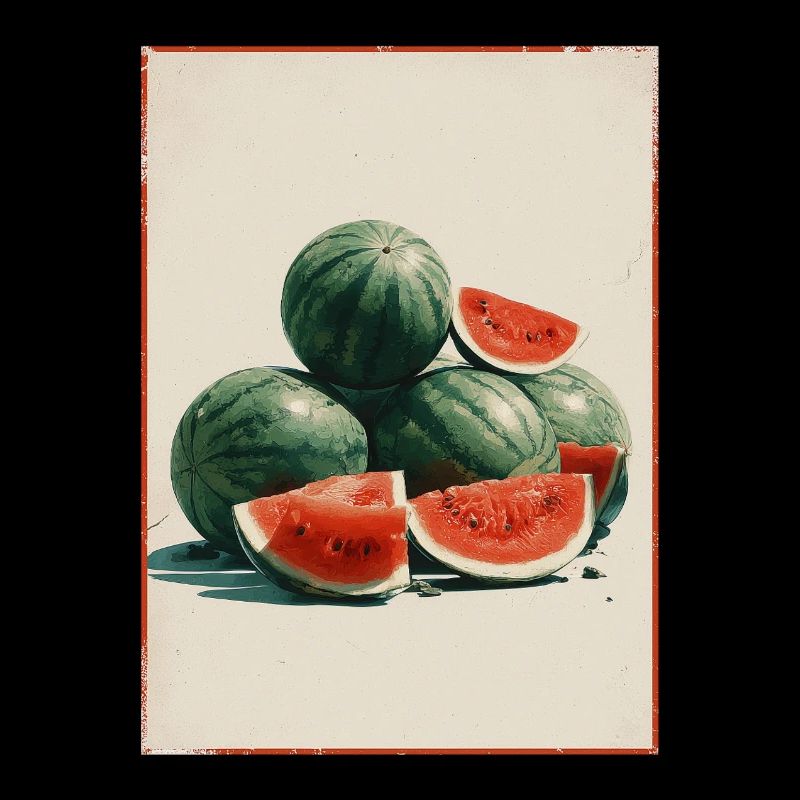 Tranches de pastèque vintage