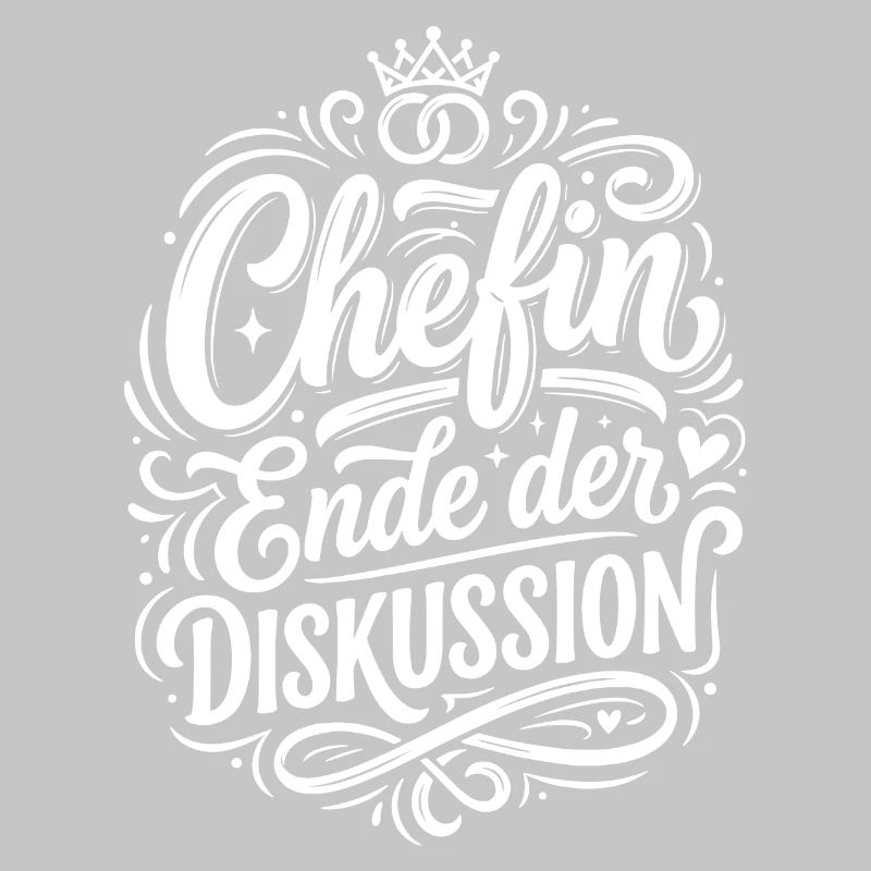 Chefin Ende der Diskussion Design