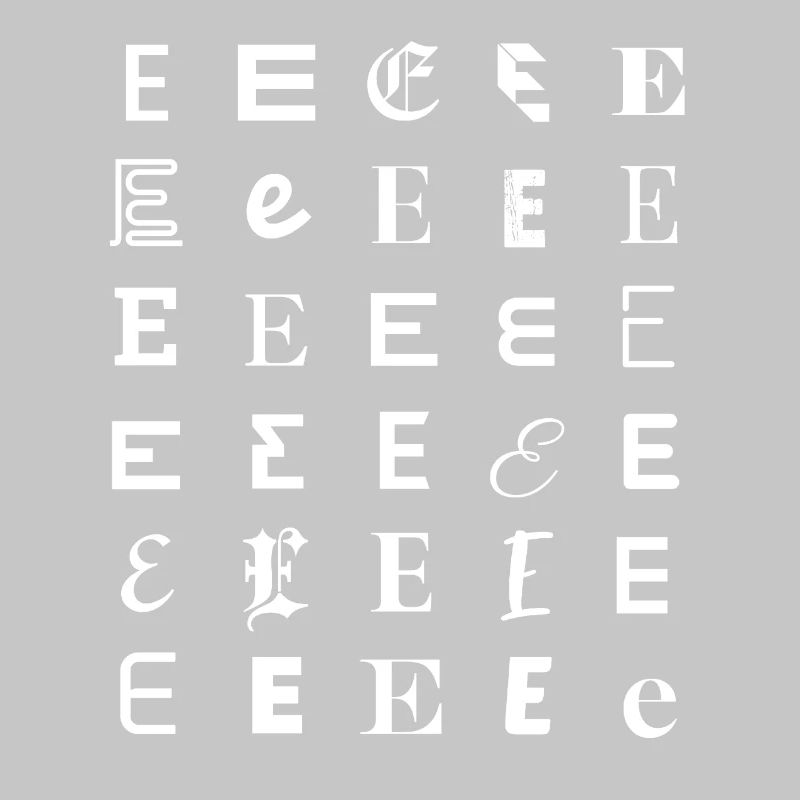 Ornate E Glyph Mosaic