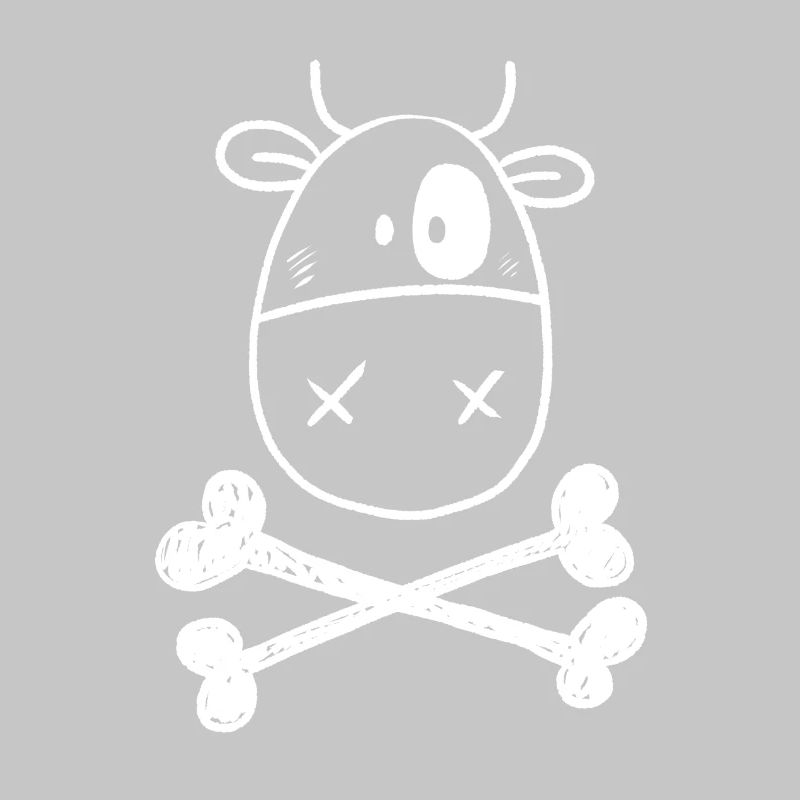 Vache de pirate je bœuf je cadeau de bande dessinée de drapeau de pirate