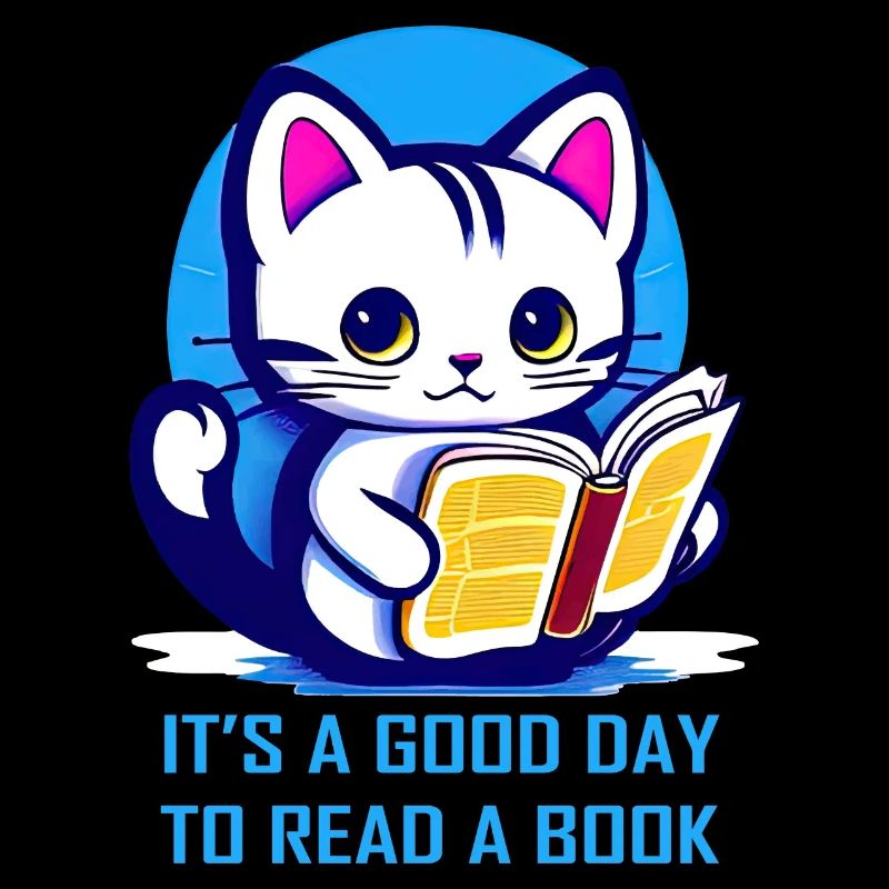 Kitten it's a good day to read a book