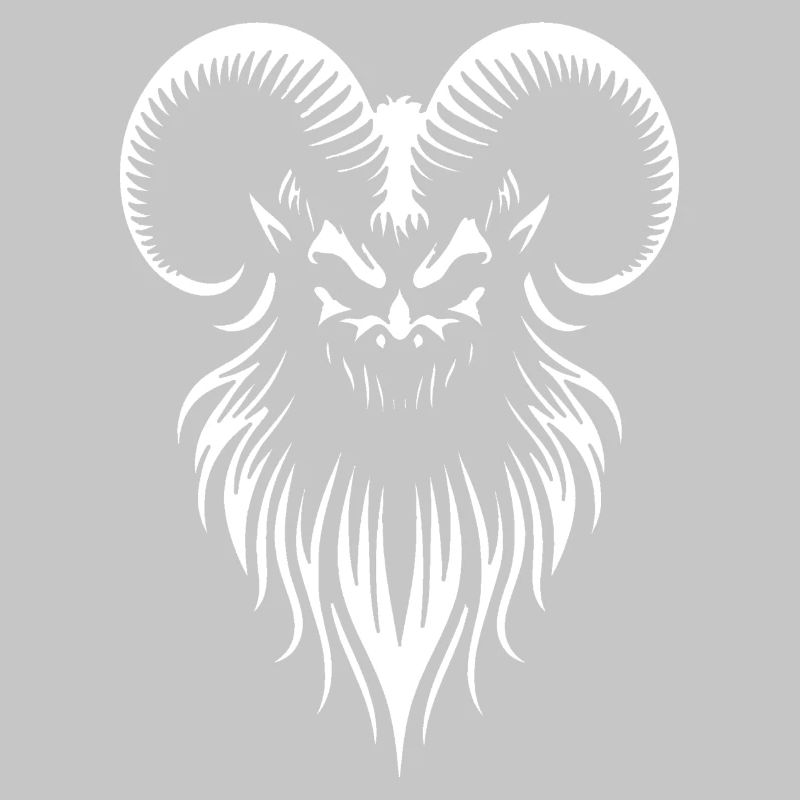 Demon Ram's Head - Gothic Goat Occult