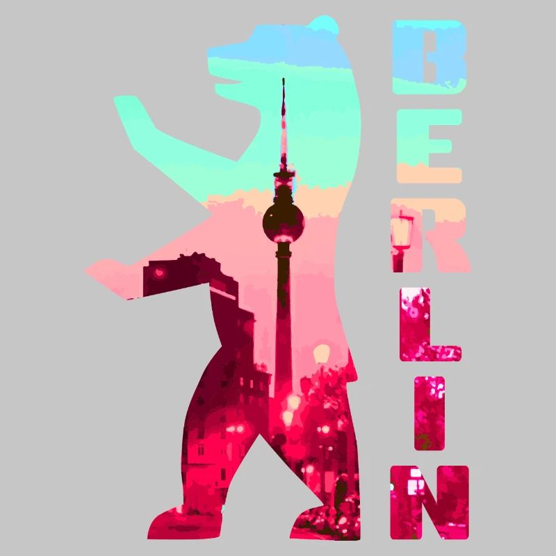 Silhouette de néon d’ours de Berlin