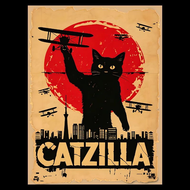 Chat guerrier dans le ciel de guerre
