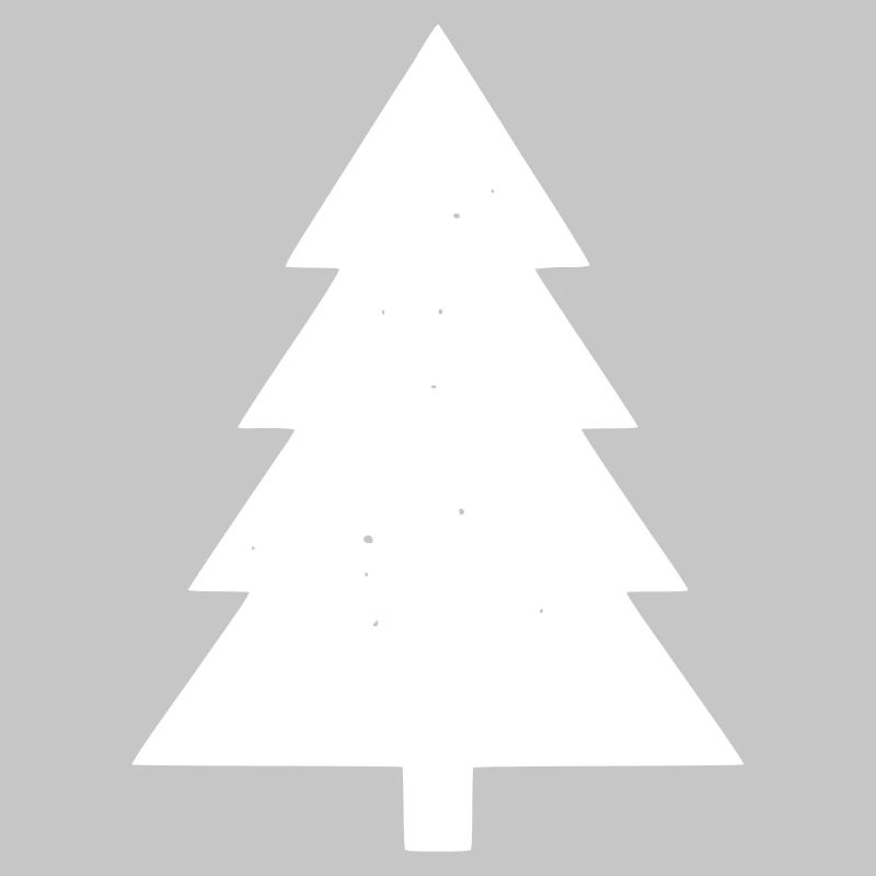 Minimalist Christmas Tree Icon Vector