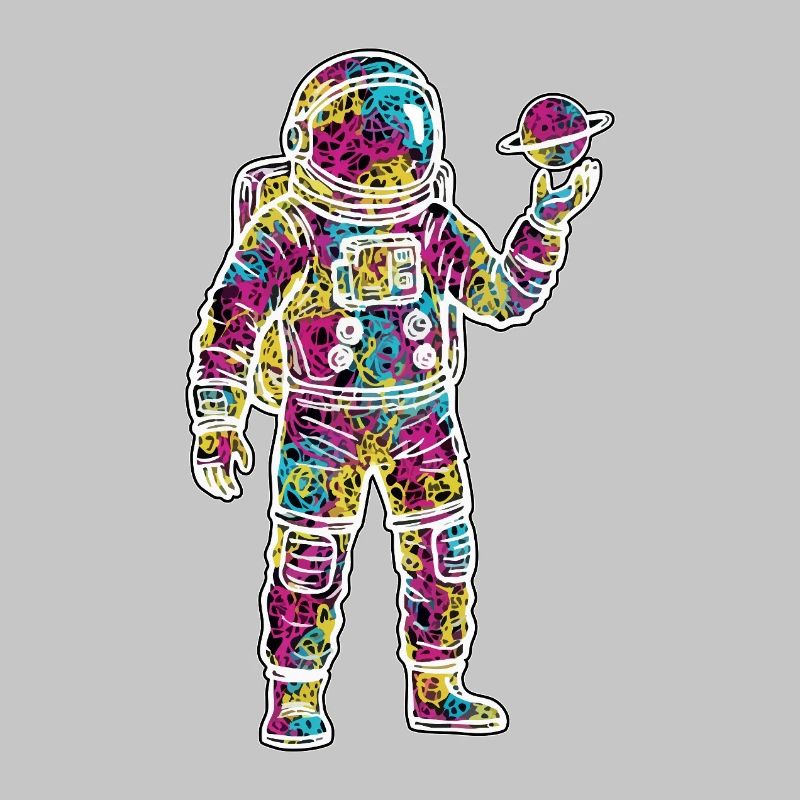 Space Astronaut Scribble Planet Scribbles