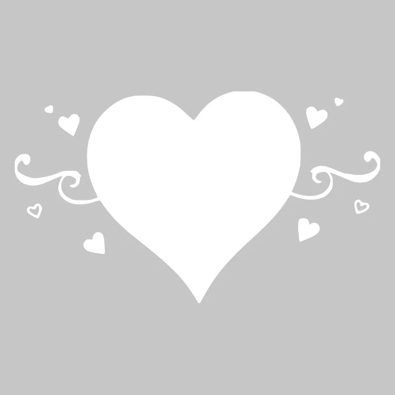 Cadeau de la Saint-Valentin Heart White