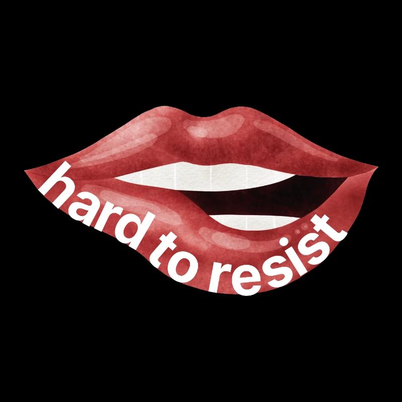 Difficile à résister – Illustration des lèvres rouges