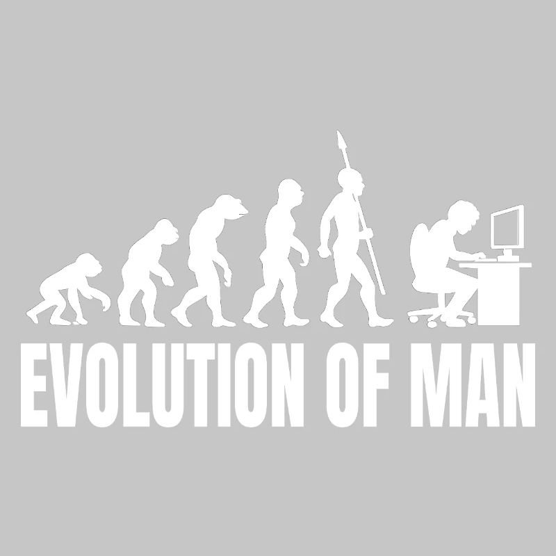 Programmer Computer Freak Evolution Retro
